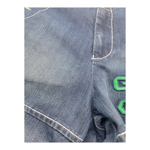 Vtg Marithe Francois Girbaud Jean Men 34 Blue Y2K Embroidered Baggy Hot Boy Taxi - Picture 3 of 13